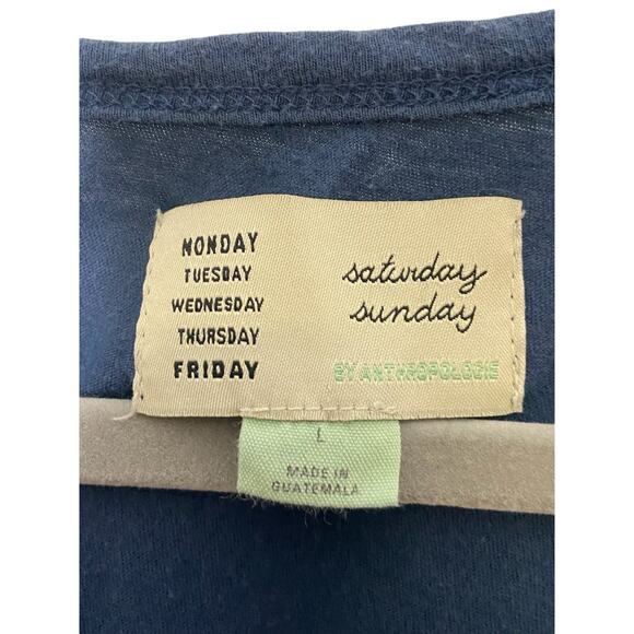 Anthropologie Saturday Sunday Peplum Top Babydoll Peasant Cottagecore Boho L - Picture 3 of 7